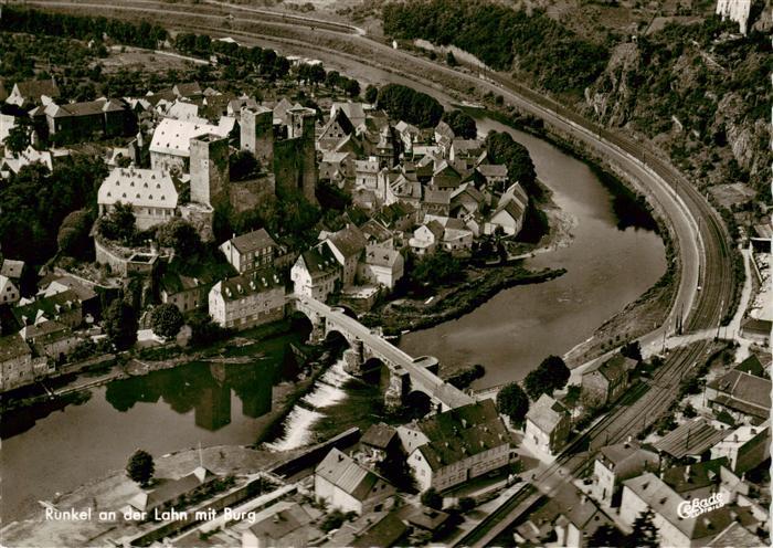 Runkel Lahn Fliegeraufnahme mit Burg