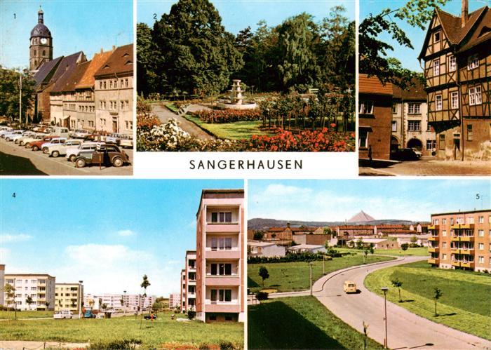 Sangerhausen Suedharz Markt Rosarium Am Kornmarkt Suedwest Siedlung Polytechn Ob