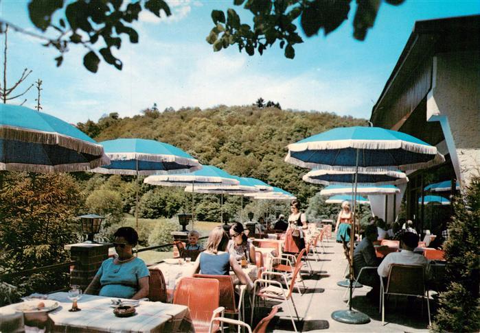 Neuweilnau Weilrod Gasthof Erbismuehle im Weiltal Terrasse