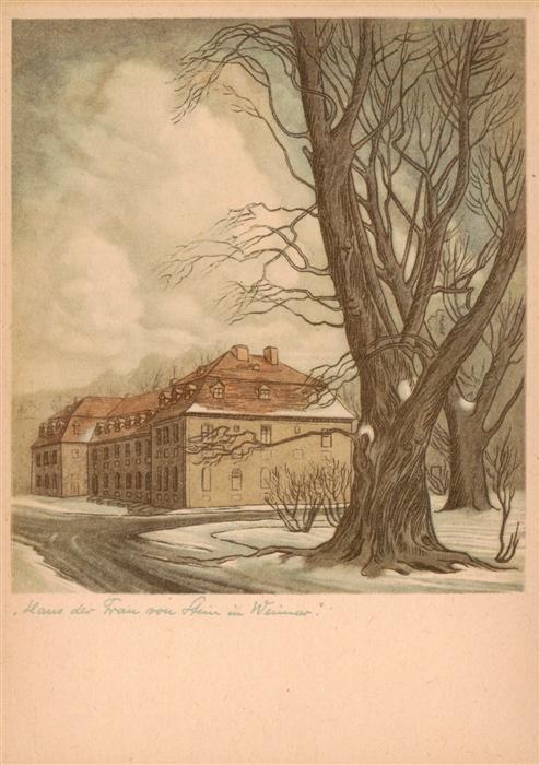 Weimar  Thueringen Haus der Frau von Stein Kuenstlerkarte