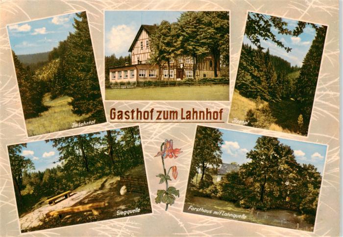 Lahnhof Im Lahntal Gasthof zum Lahnhof Ilsetal Siegquelle Forsthaus mit Lahnquel