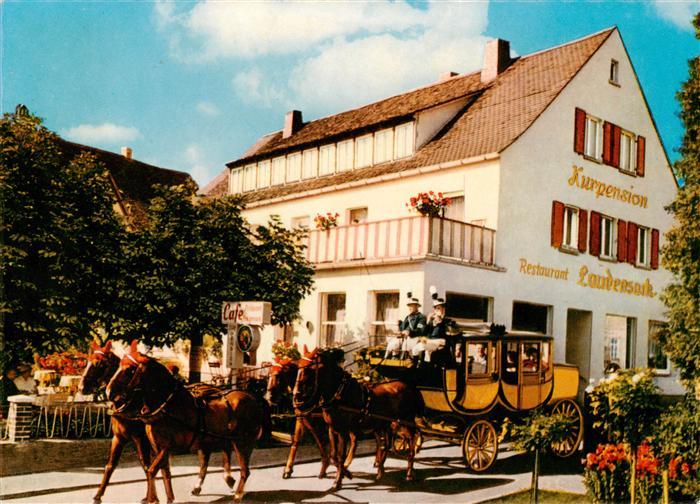 Bad Bocklet Kurpension Cafe Restaurant Laudensack Pferdepostkutsche