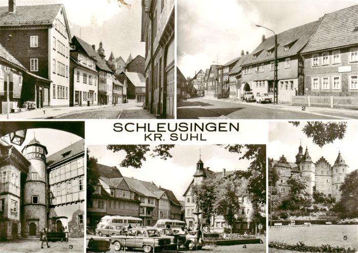Schleusingen Bahnhofstrase Schloss Strasse Schloss Bertholdsburg Burghof Marktpl