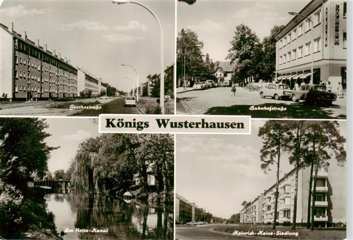 Koenigs-Wusterhausen Goethestrasse Bahnhofstrasse Am Motte Kanal Heinrich Heine