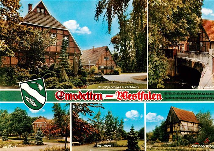 Emsdetten Hauptgebaeude und Museum Wassermuehle Im Park Speicher