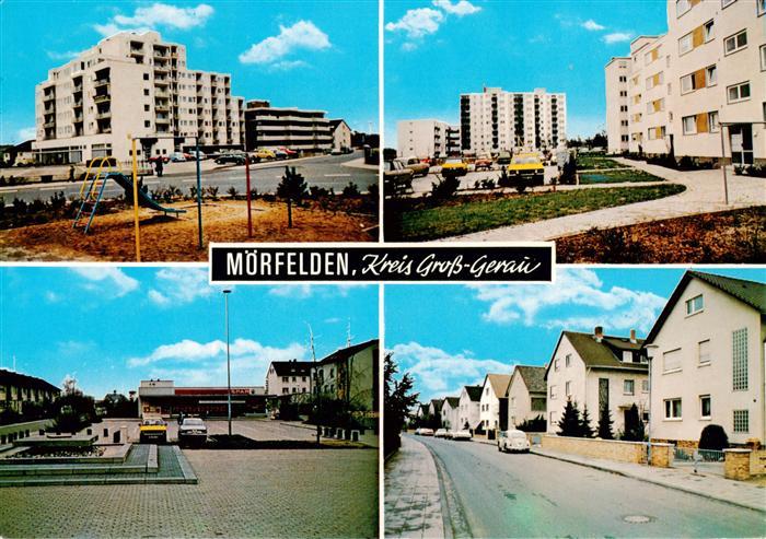 Moerfelden-Walldorf Wohnhochhaeuser Siedlung Brunnen