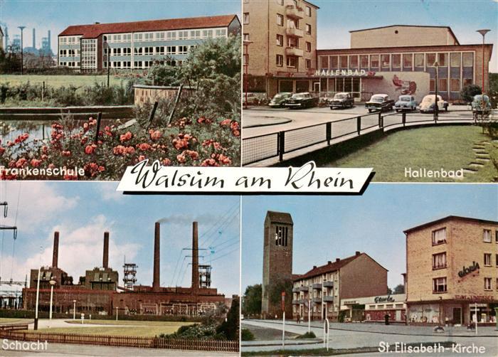 Walsum Duisburg Frankenschule Hallenbad Schacht St Elisabeth Kirche