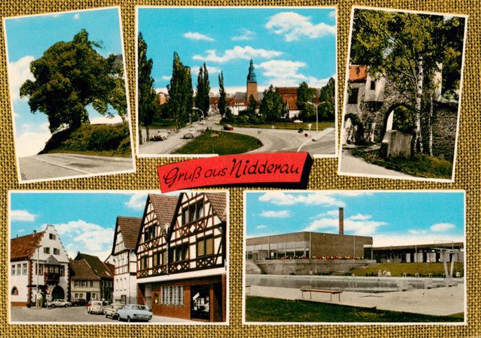 Nidderau Hessen Ortsansichten Schule Buchhandlung Schober