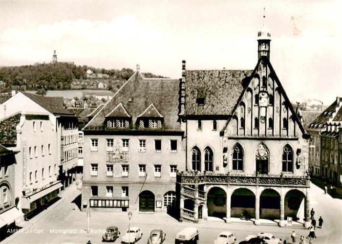 Amberg Oberpfalz Marktplatz mit Rathaus