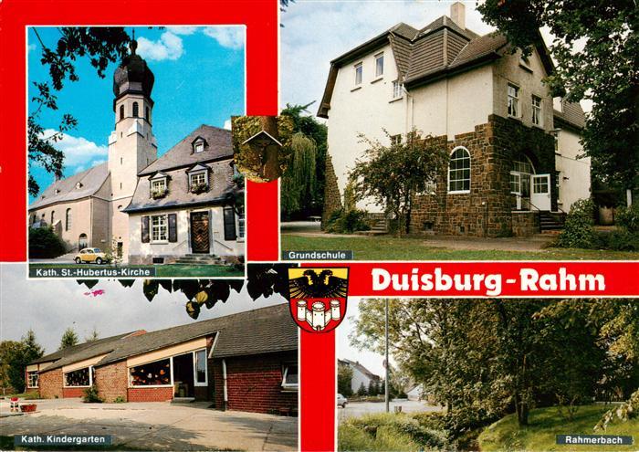 Rahm Duisburg Kath St Hubertus Kirche Grundschule Kath Kindergarten Rahmerbach