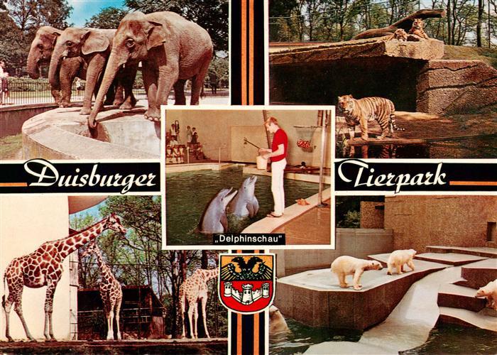 Duisburg  Ruhr Tierpark mit Elefanten Tiger Delphine Giraffen Eisbaeren