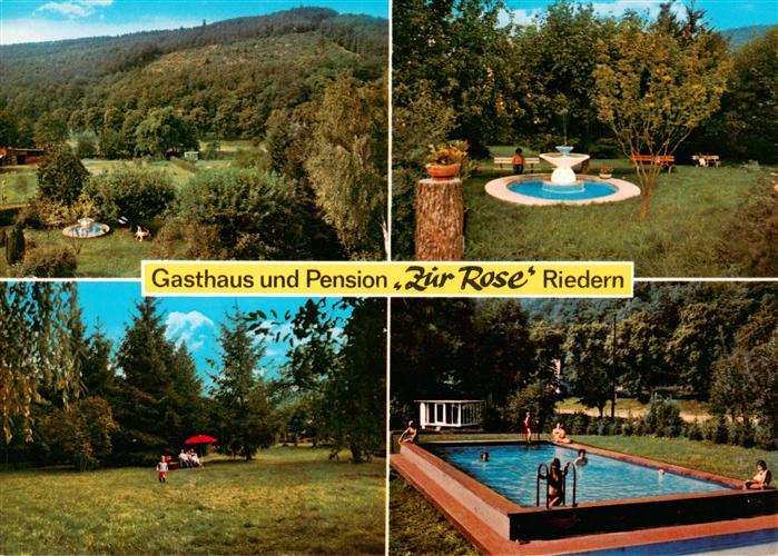 Riedern Erftal Eichenbuehl Unterfranken Gasthaus und Pension Zur Rose Panorama S
