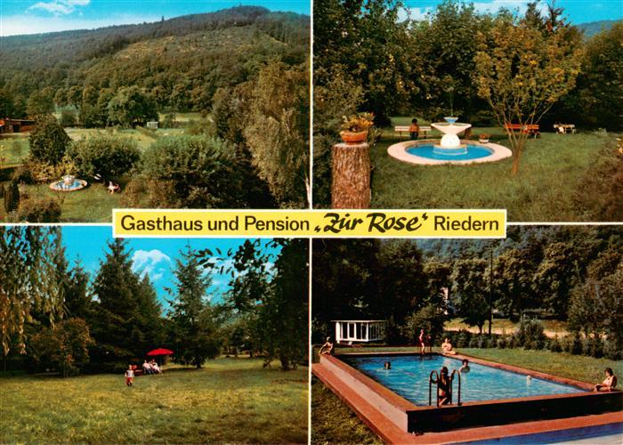 Riedern Erftal Eichenbuehl Unterfranken Gasthaus Pension Zur Rose Panorama Brunn