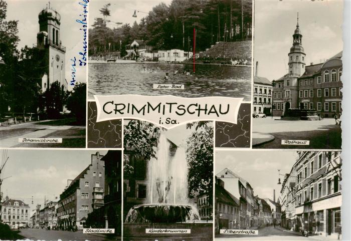 Crimmitschau Johanniskirche Sahn Bad Rathaus Stadtmitte Kinderbrunnen Silberstra