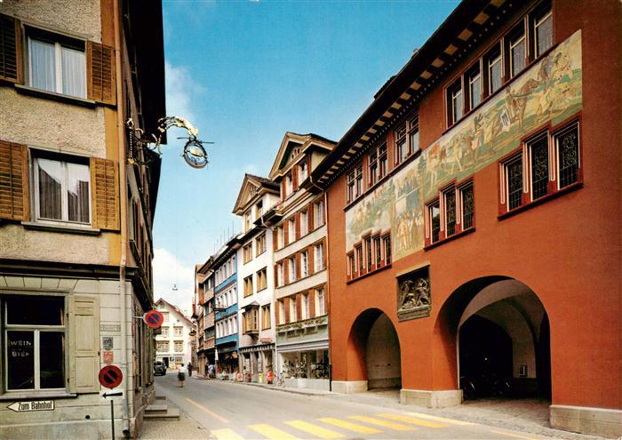 Appenzell IR Hauptgasse mit Rathaus