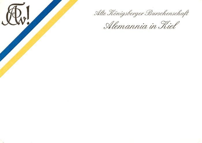 KIEL  CITY Alte Koenigsberger Burschenschaft Alemannia
