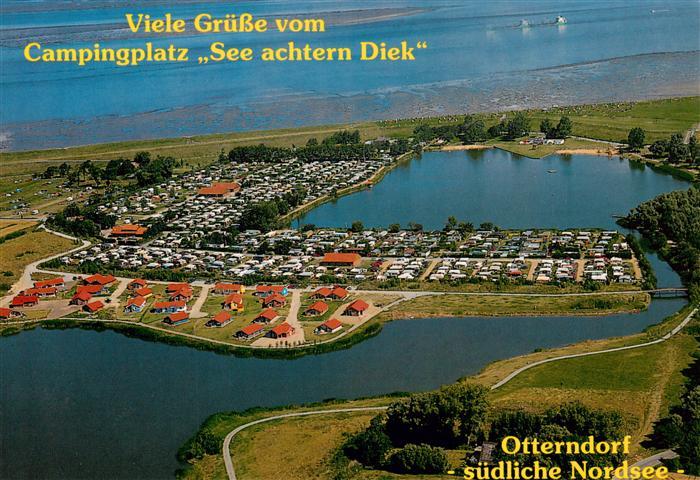 Otterndorf Niederelbe Campingplatz See Achtern Diek Fliegeraufnahme