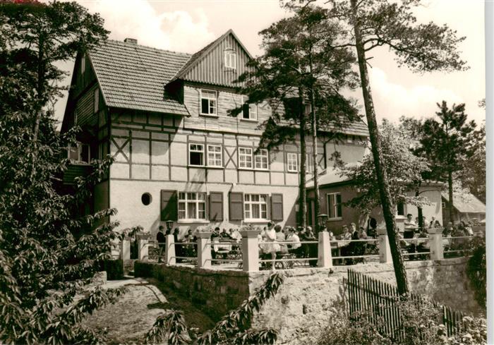 Weimar  Thueringen Stiefelburg Berggaststaette Terrasse