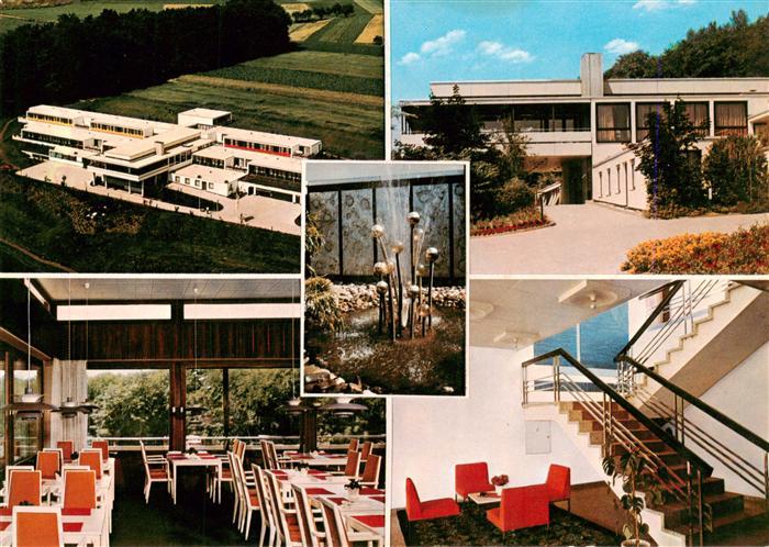 Hardert Erholungsheim auf dem Rosenberg Speisesaal Brunnen Eingang Treppenaufgan