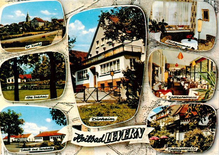 Levern Ev Kirche Alte Badehaus Kurheim Schule und Turnhalle Clubzimmer Kaffeeter