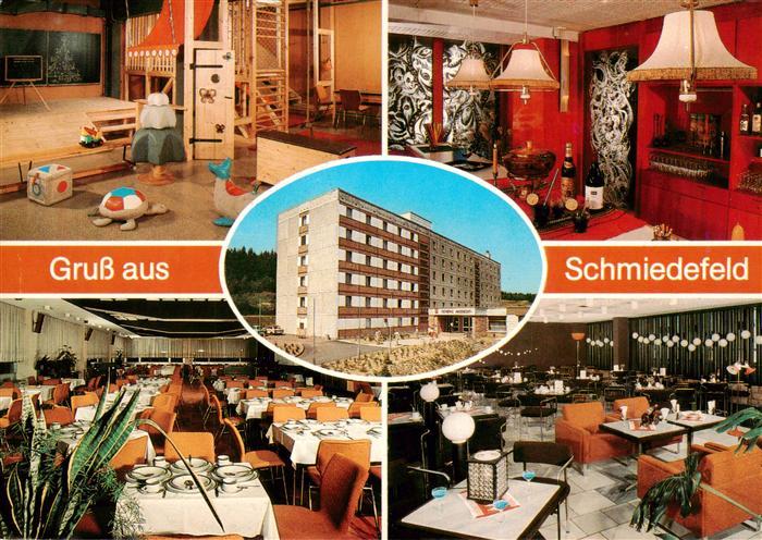 Schmiedefeld Rennsteig Ferienhotel Schoene Aussicht Kinderspielzimmer Hallenbar