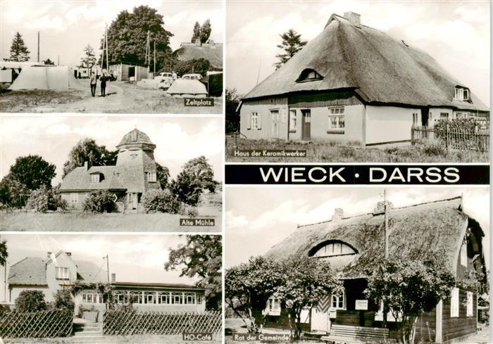 Wieck Darss Zeltplatz Haus der Keramikwerker Alte Muehle HO Cafe Rat der Gemeind