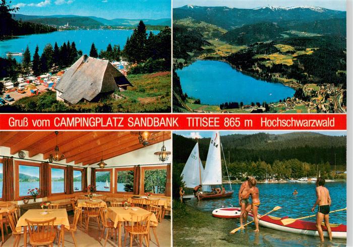 TITISEE Schwarzwald BW Campingplatz Sandbank Restaurant Seepartien