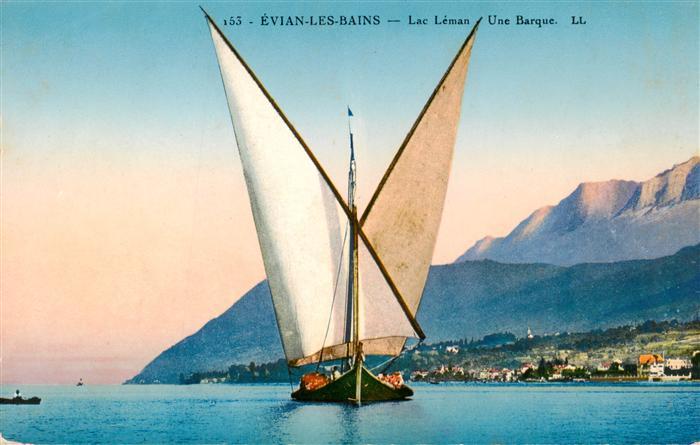 Evian-les-Bains 74 Lac Leman une barque