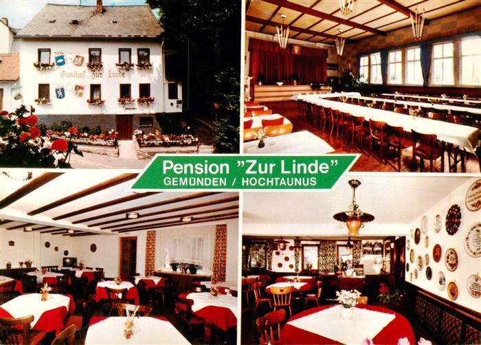 Gemuenden Taunus Gasthof Pension zur Linde Restaurant Festsaal