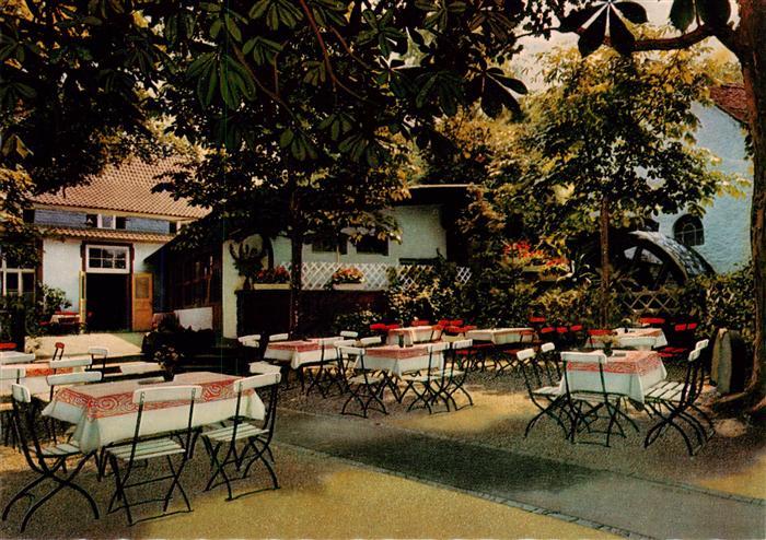 Zell Bensheim Vetters Muehle Ausflugslokal Terrasse