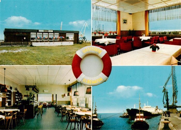 Brunsbuettel Gaststaette Elbehafen Kai Rettungsring