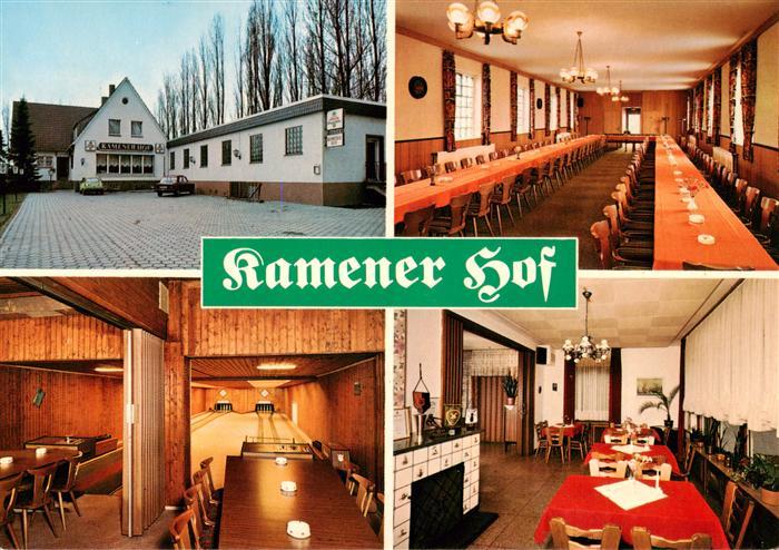 Kamen Westfalen Kamener Hof Restaurant Kegelbahn