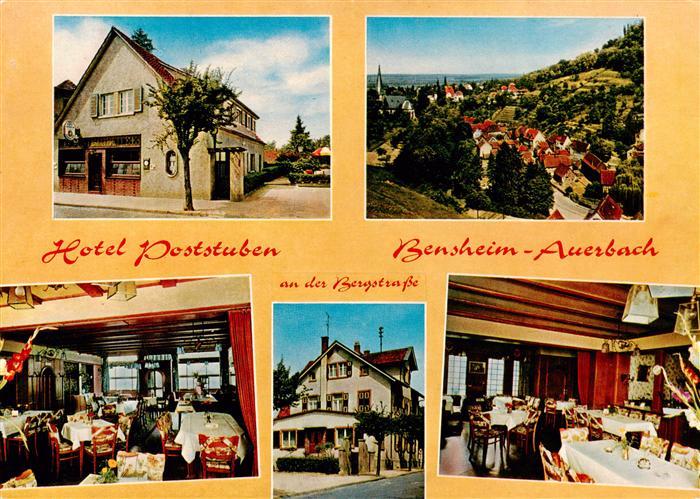 Auerbach Bergstrasse Hotel Poststuben Restaurant Ortspanorama