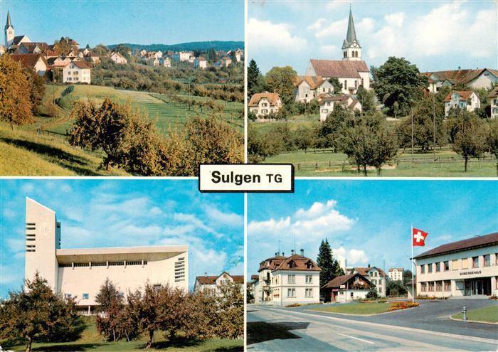 Sulgen TG Ortsansichten Blick zur Kirche Gemeindehaus