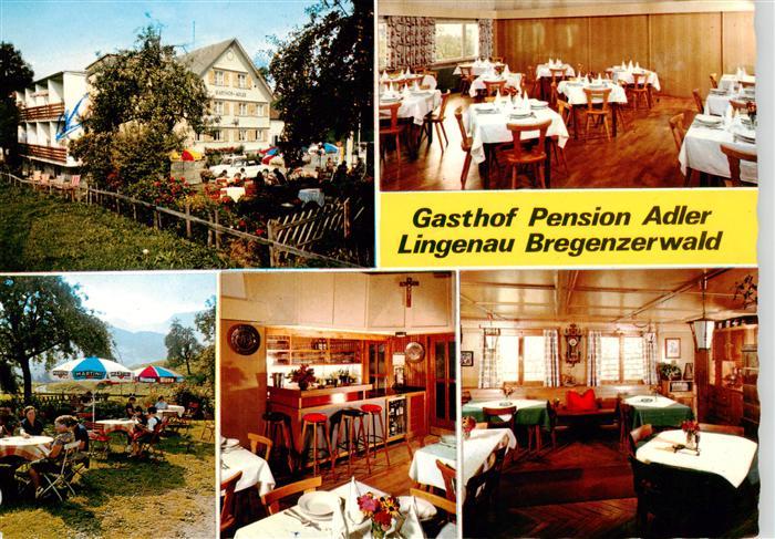 Lingenau Vorarlberg Gasthof Pension Adler Gastraeume Bar Gartenwirtschaft