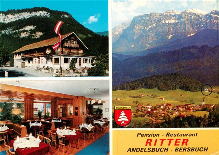 Andelsbuch Vorarlberg Pension Restaurant Ritter Gastraum Panorama