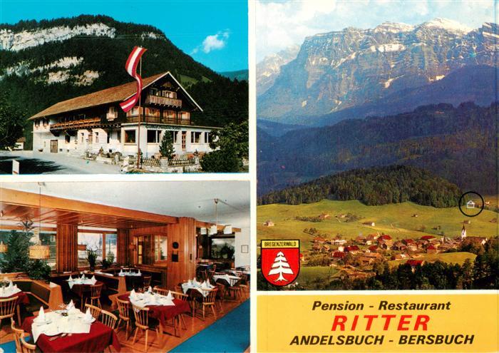 Andelsbuch Vorarlberg Pension Restaurant Ritter Gastraum Panorama