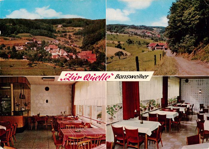 Bonsweiher Panorama Restaurant Cafe Pension Zur Quelle Gastraeume