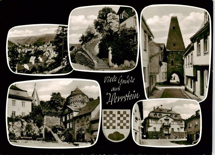 Herrstein Panorama Treppenaufgang Stadttor Turm Rathaus