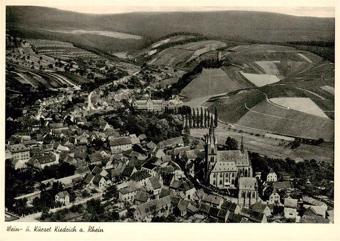 Kiedrich Fliegeraufnahme mit Kirche