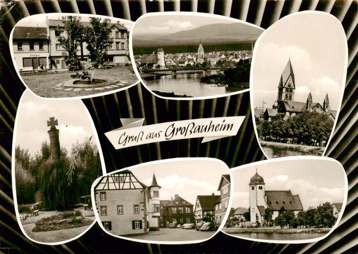 Grossauheim Hanau Ortsansichten Turm Kirchen