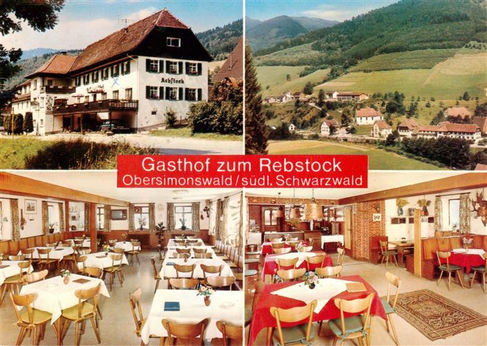 Obersimonswald Gasthof zum Rebstock Gastraeume Panorama