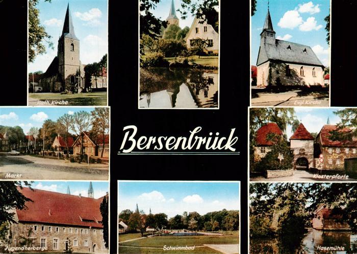 Bersenbrueck Kirche Teich Markt Klosterpforte Jugendherberge Schwimmbad Hasemueh