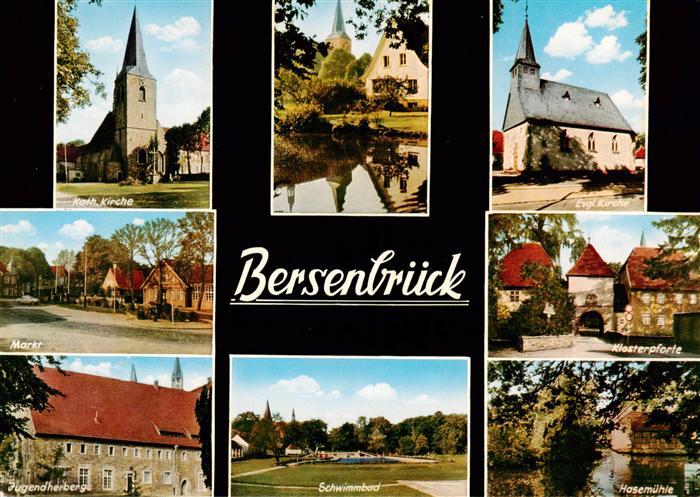 Bersenbrueck Kirche Teich Markt Klosterpforte Jugendherberge Schwimmbad Hasemueh