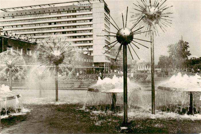 Dresden Elbe Wasserspiele Prager Strasse Delegiertenpost 14. Parteitag der CDU