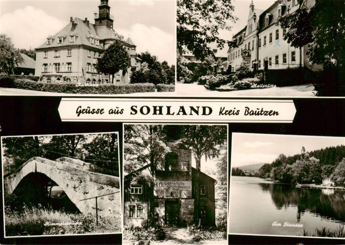 Sohland Spree Rathaus Heilstaette Bruecke HO Gaststaette Partie am Stausee