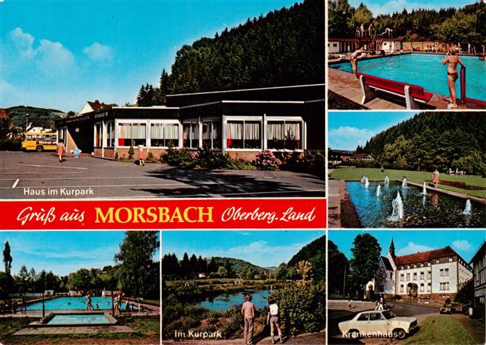 Morsbach Sieg Haus im Kurpark Schwimmbad Wasserspiele Krankenhaus