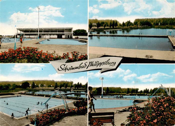 Philippsburg Baden Schwimmbad Teilansichten