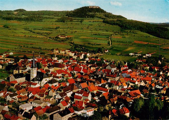 Staffelstein Fliegeraufnahme mit Staffelberg