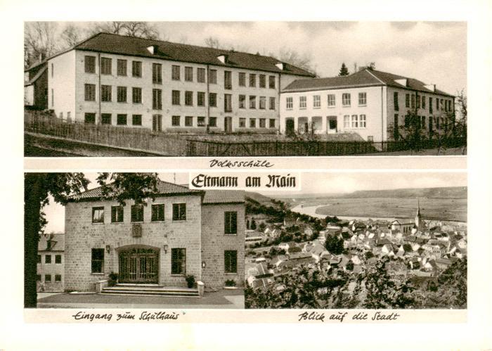 Eltmann Volksschule Eingang zum Schulhaus Stadtblick